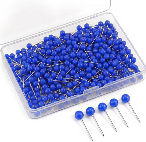 300 stück pinnadeln blau - 300,