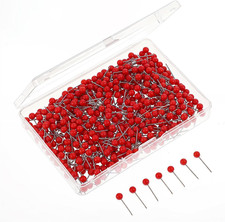 Rot Pinnadeln, 500 Stück Pins